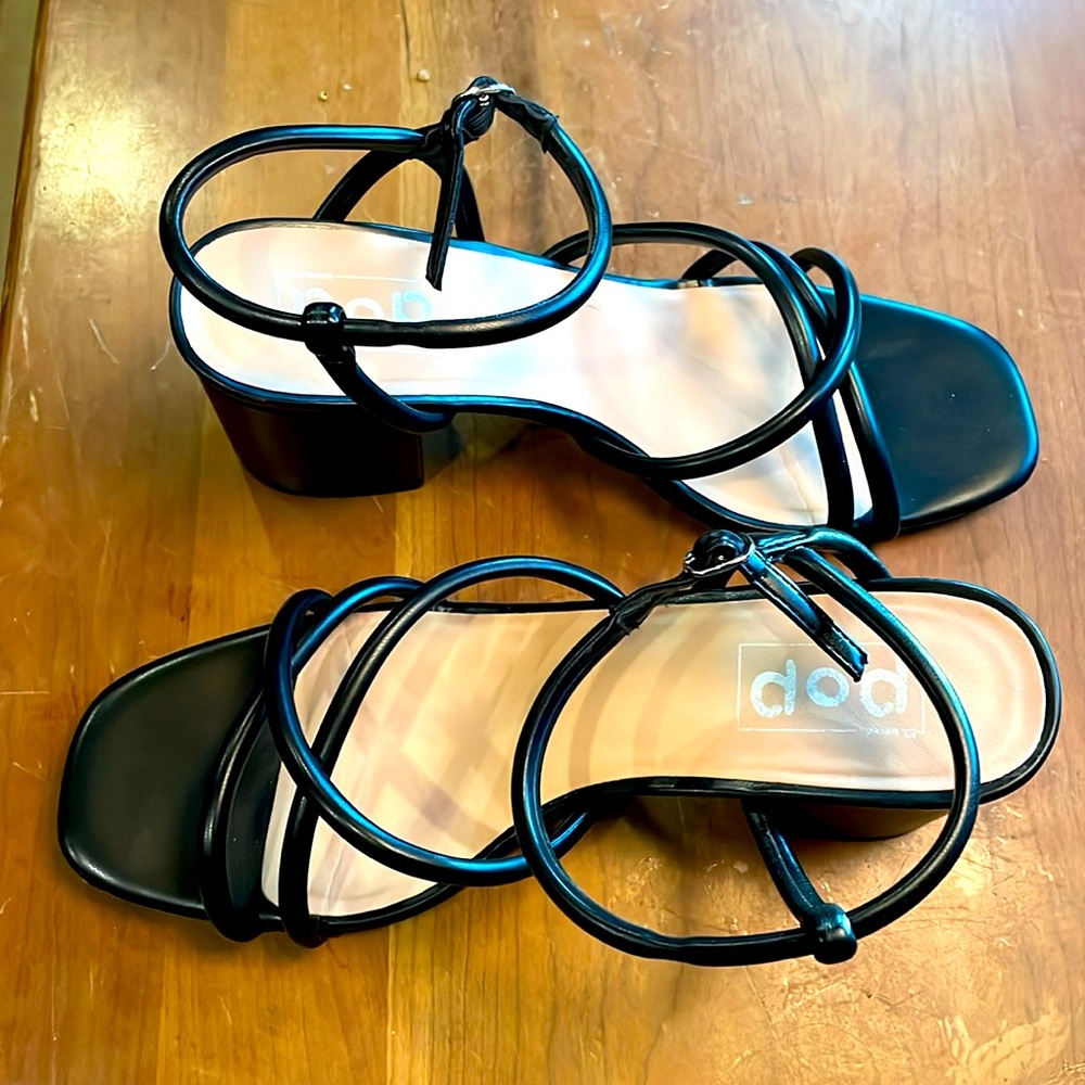Black strappy dress shoes